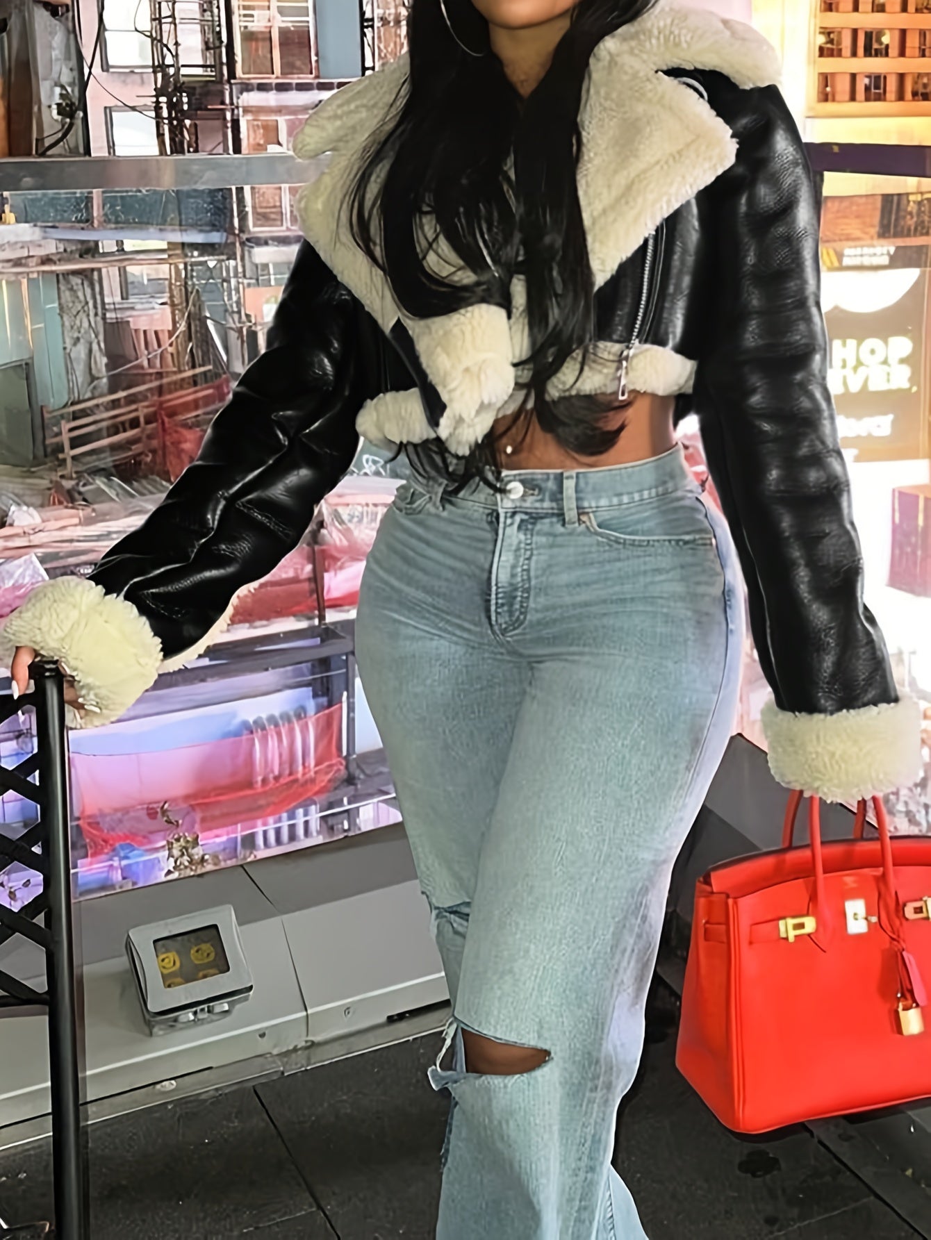 PU Leather Motorcycle Jacket