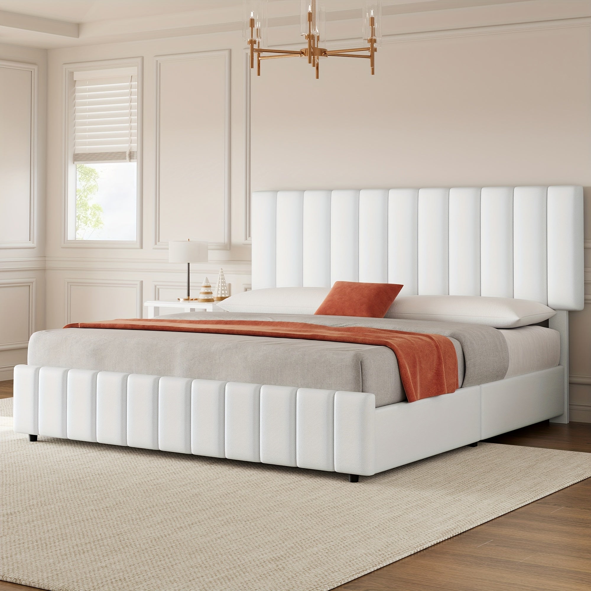 Queen Bed Frame with Storage Drawers