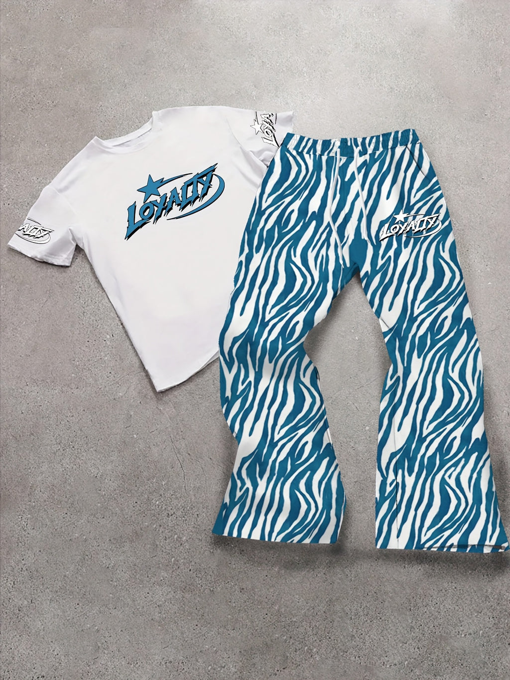Short-Sleeved T-Shirt and Long Pants Set