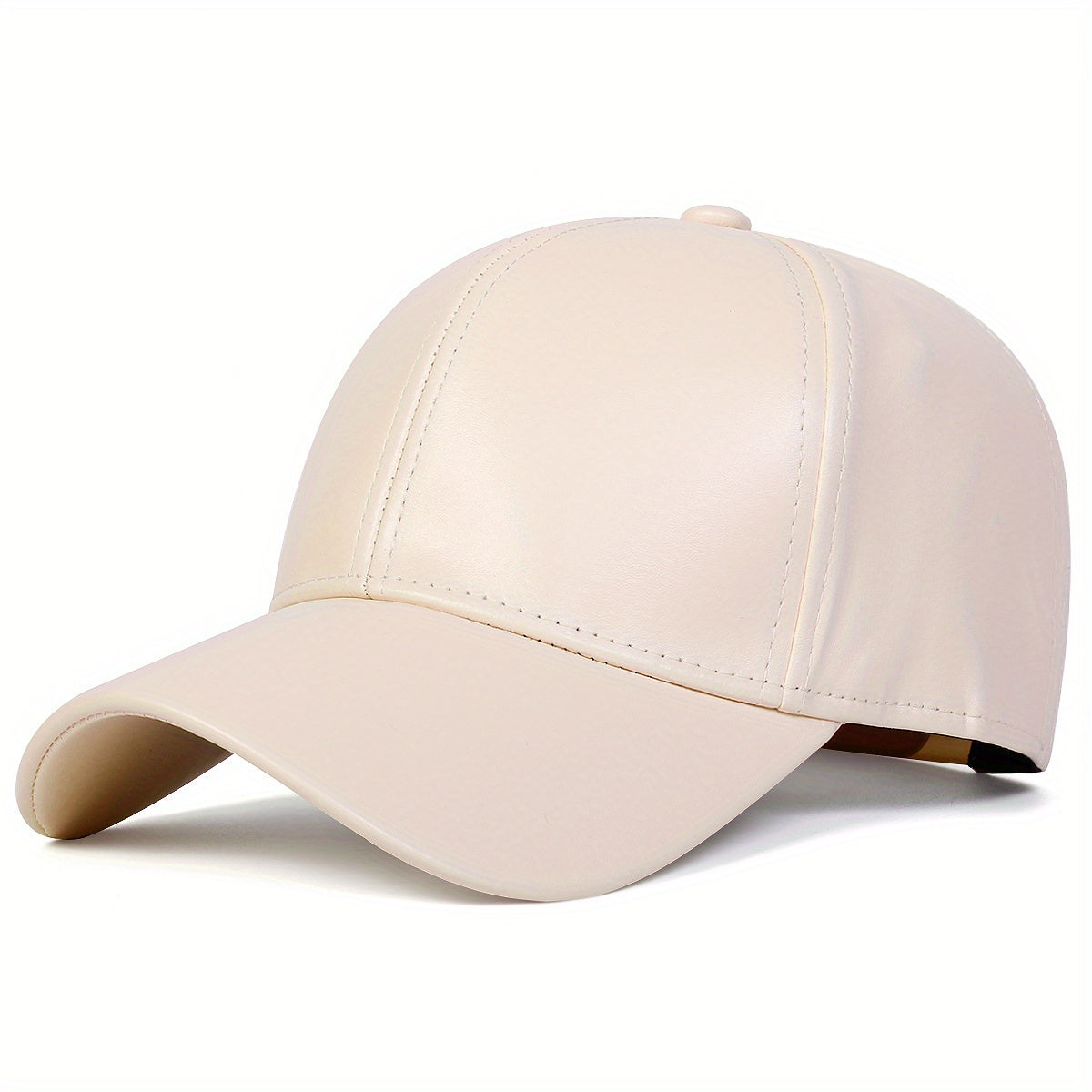 Faux Leather Baseball Cap