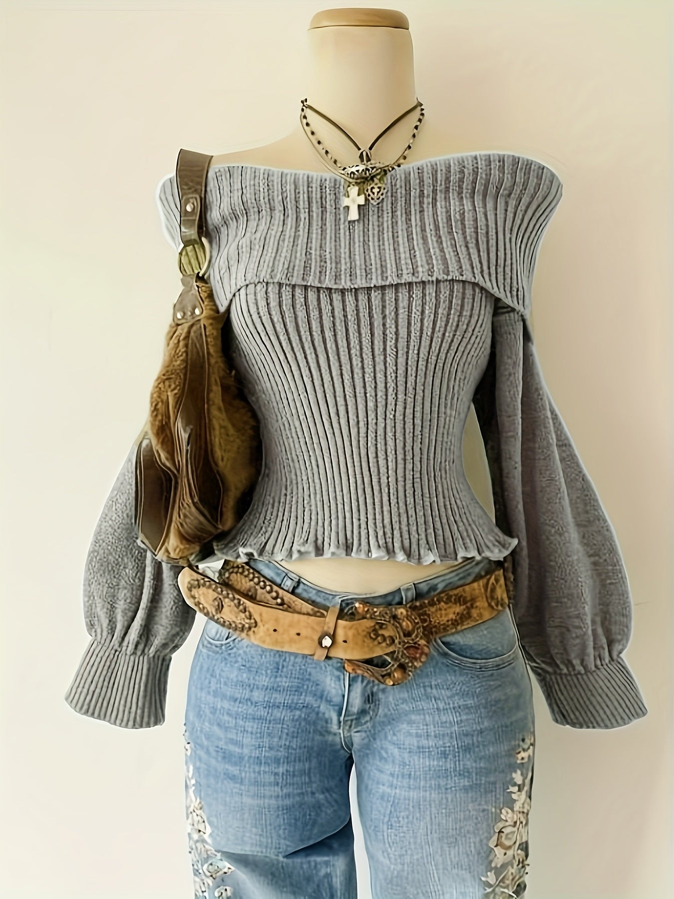 Off-the-Shoulder Sweater