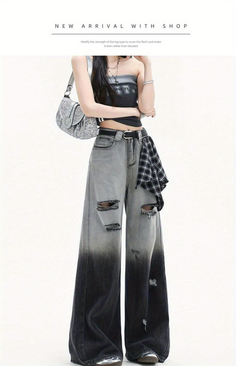 High-Waisted Wide-Leg Jeans