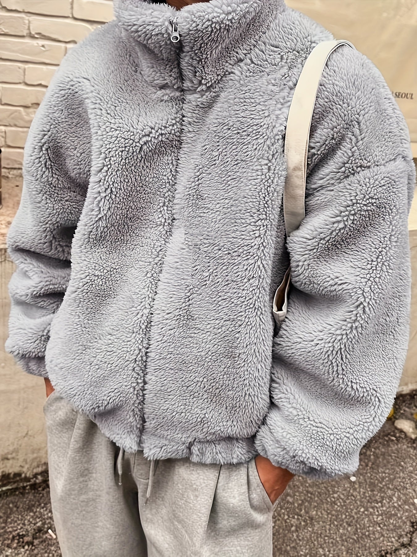 Jacket with Stand Collar & Full-Zip Front