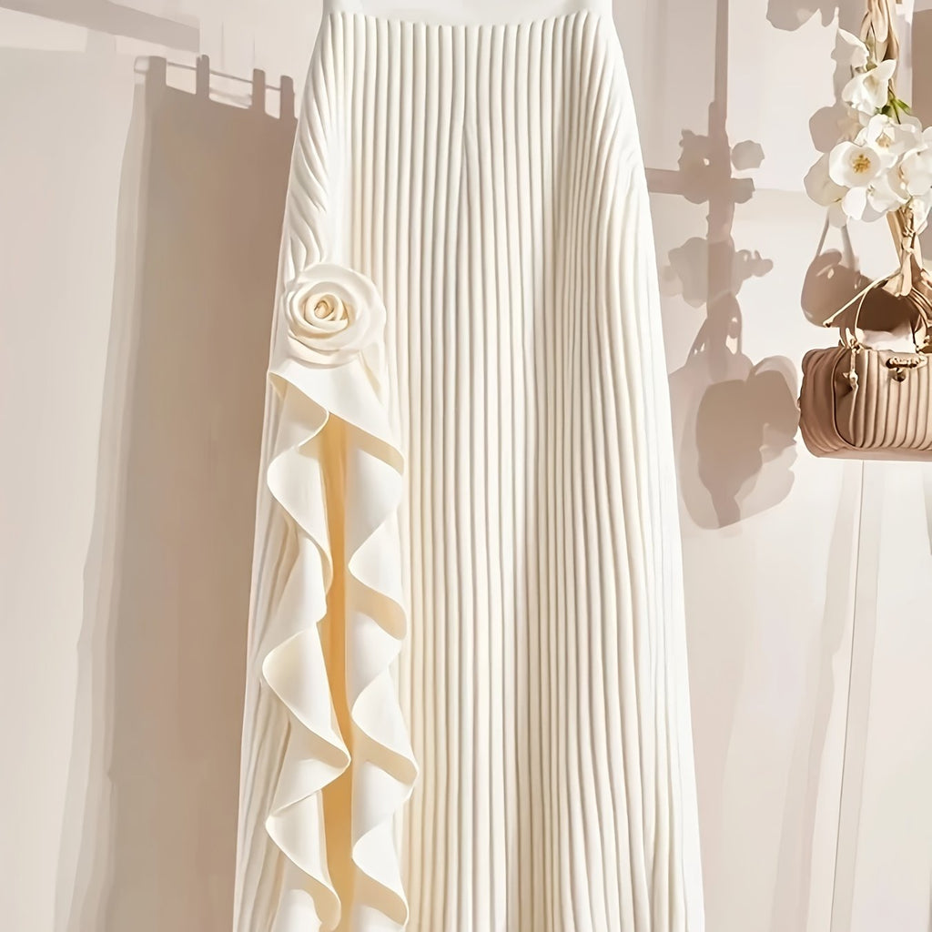 Rose Irregular A-Line Skirt