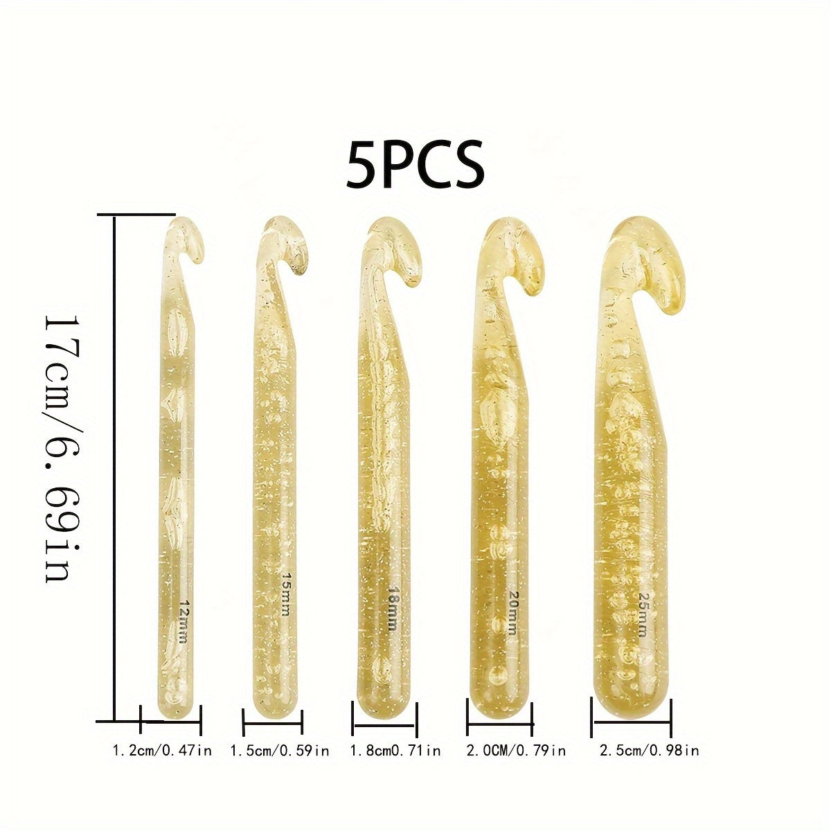 1pc/3pcs/5pcs Large Crochet Hook