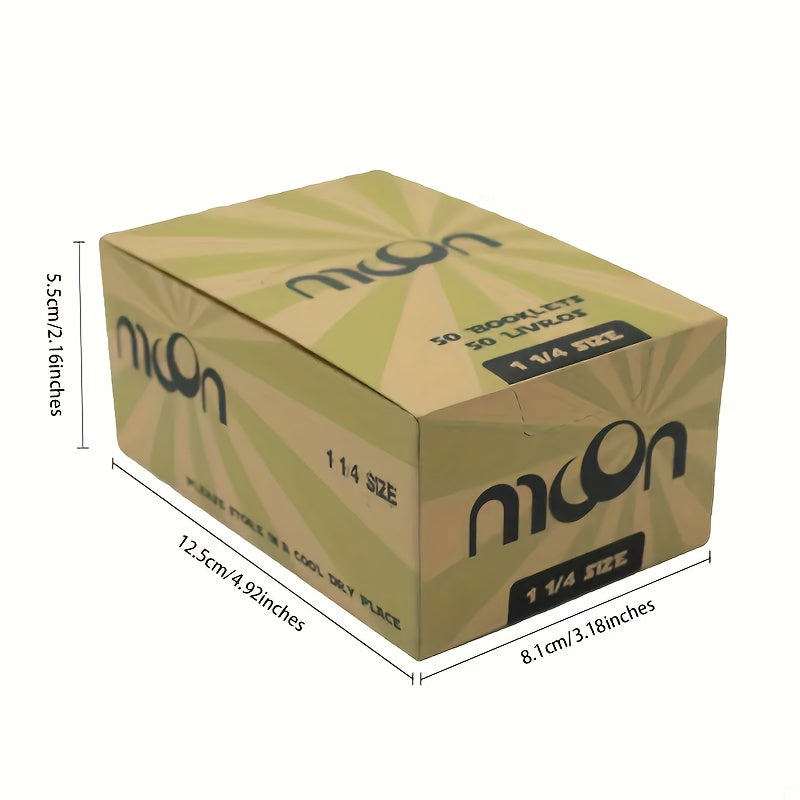MOON Rolling Paper 50 Packs 1 1/4 Size
