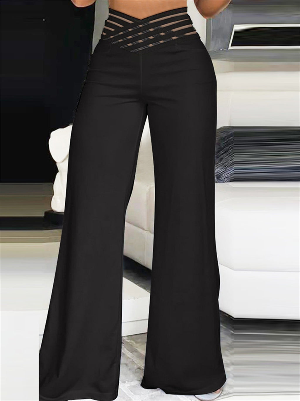 High-Waisted Wide Leg Pants