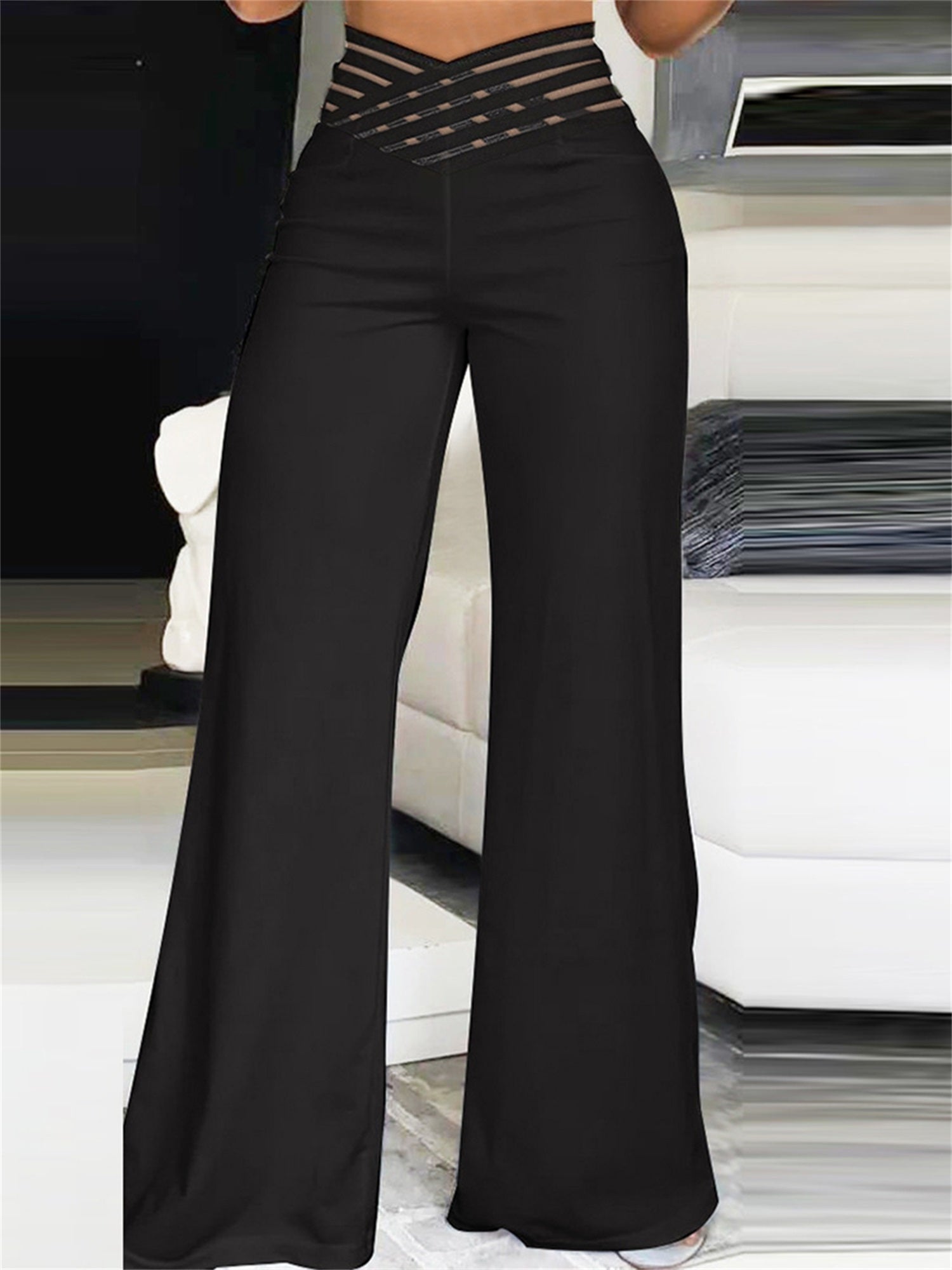 High-Waisted Wide Leg Pants