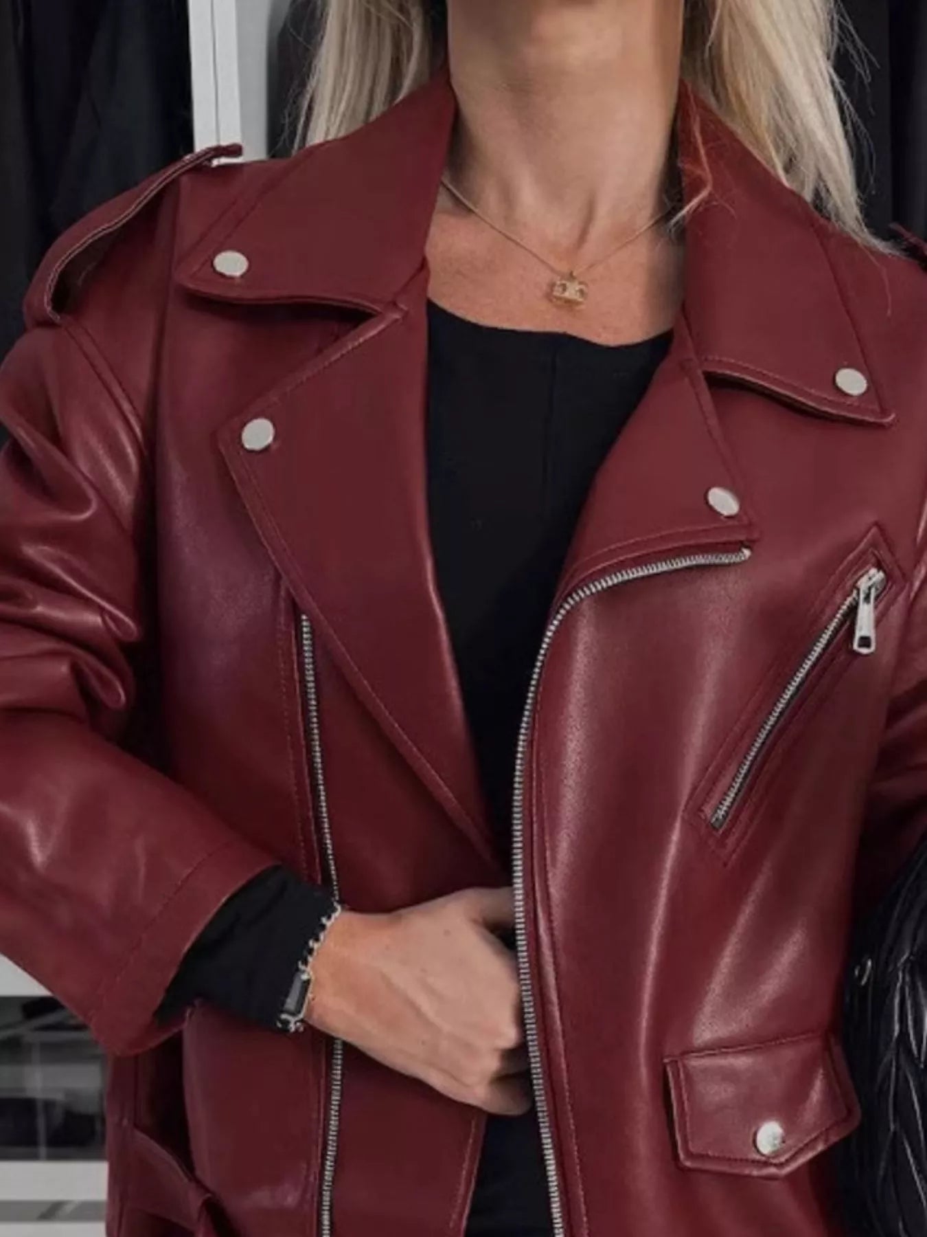 Full Size Zip Up Long Sleeve Jacket Plus Size