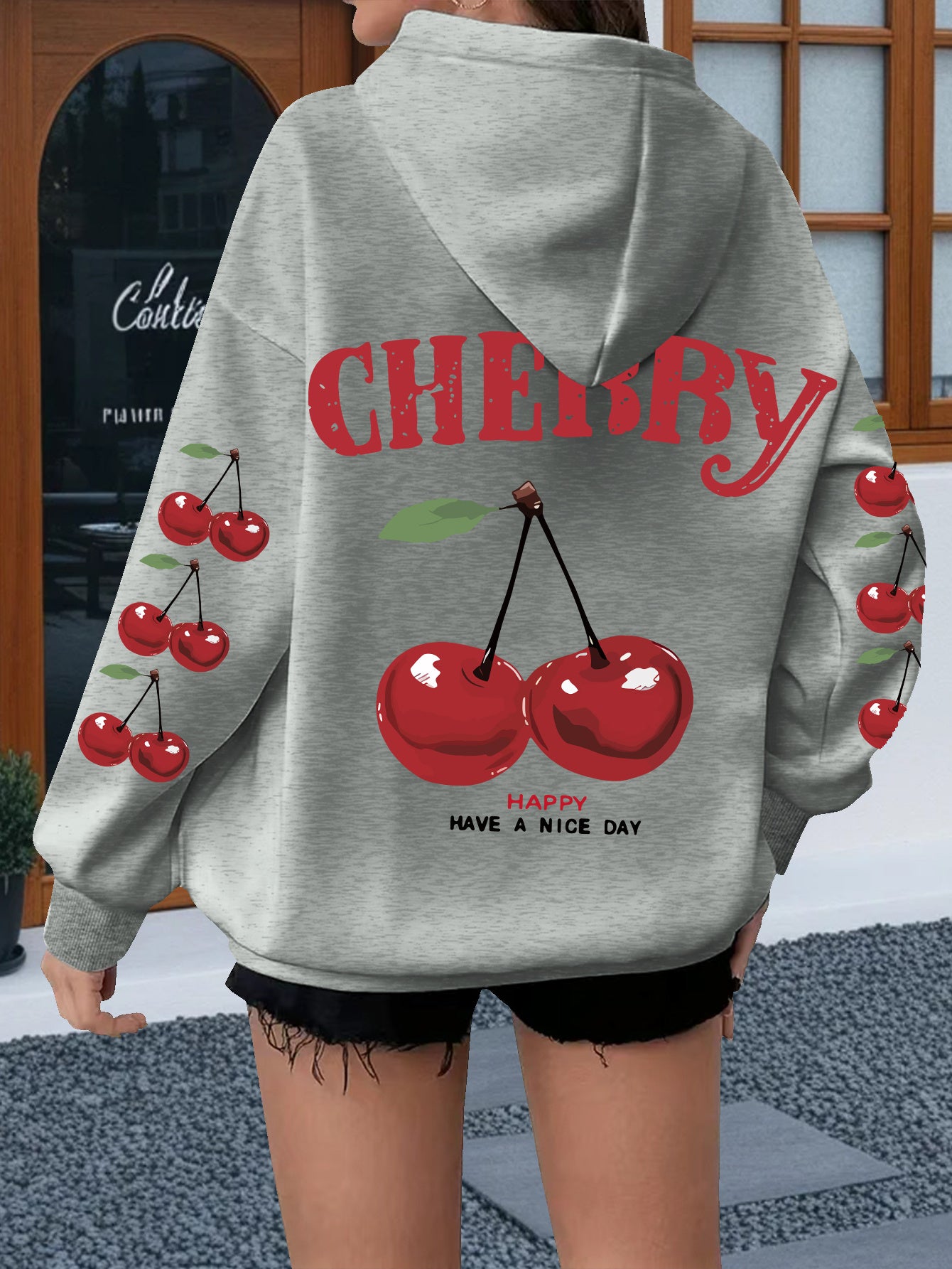 Cherry Print Hoodie