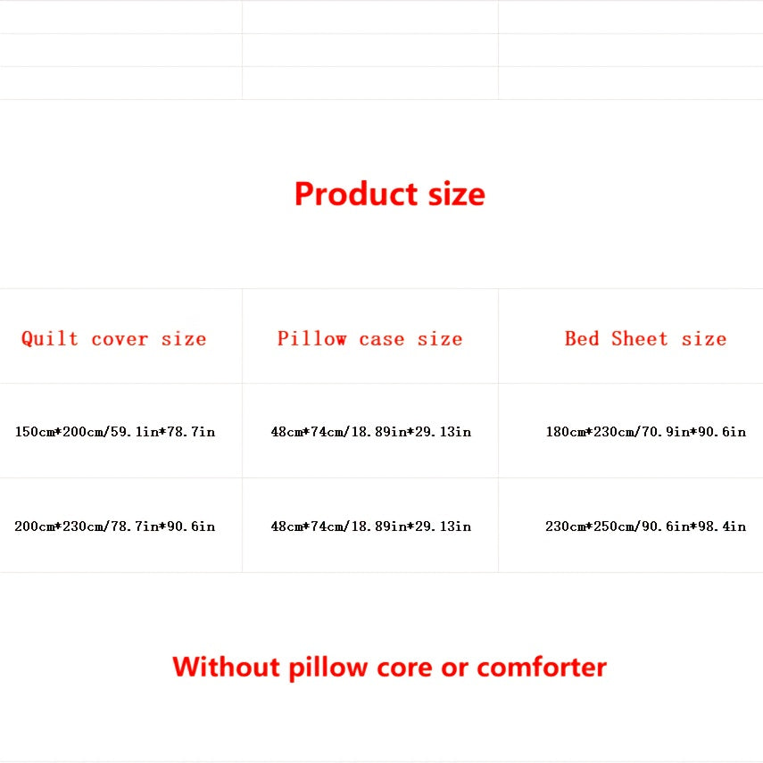 Milk Velvet Four-Piece Set (Duvet Cover*1 + Bed Sheet*1 + Pillowcase*1/2)