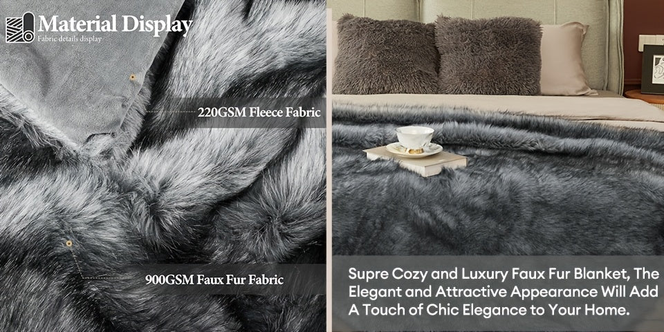 Reversible Faux Fur Blanket