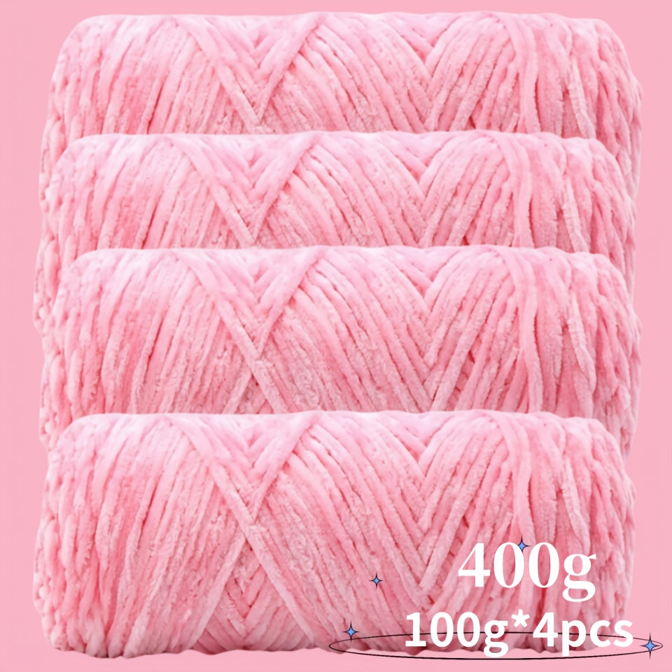 {4pcs} 400g/14.1oz Ultra Soft Fleece Yarn
