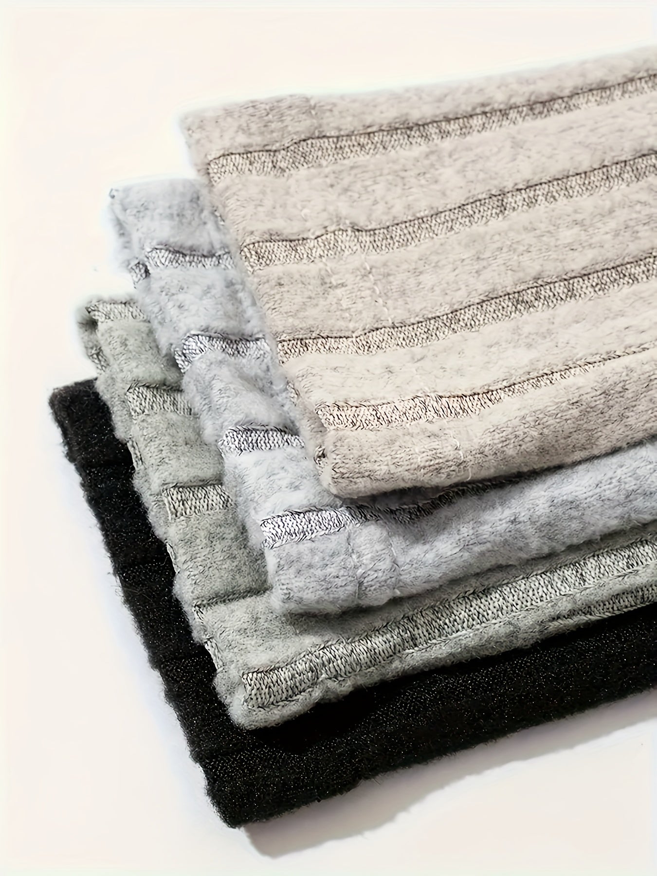 Solid Color Scoop Neck Ribbed T-shirt {4pcs}