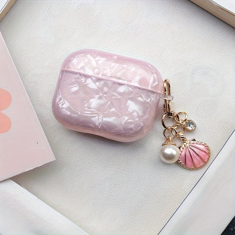 Pink Shell Pattern Plus Shell Pendant Case