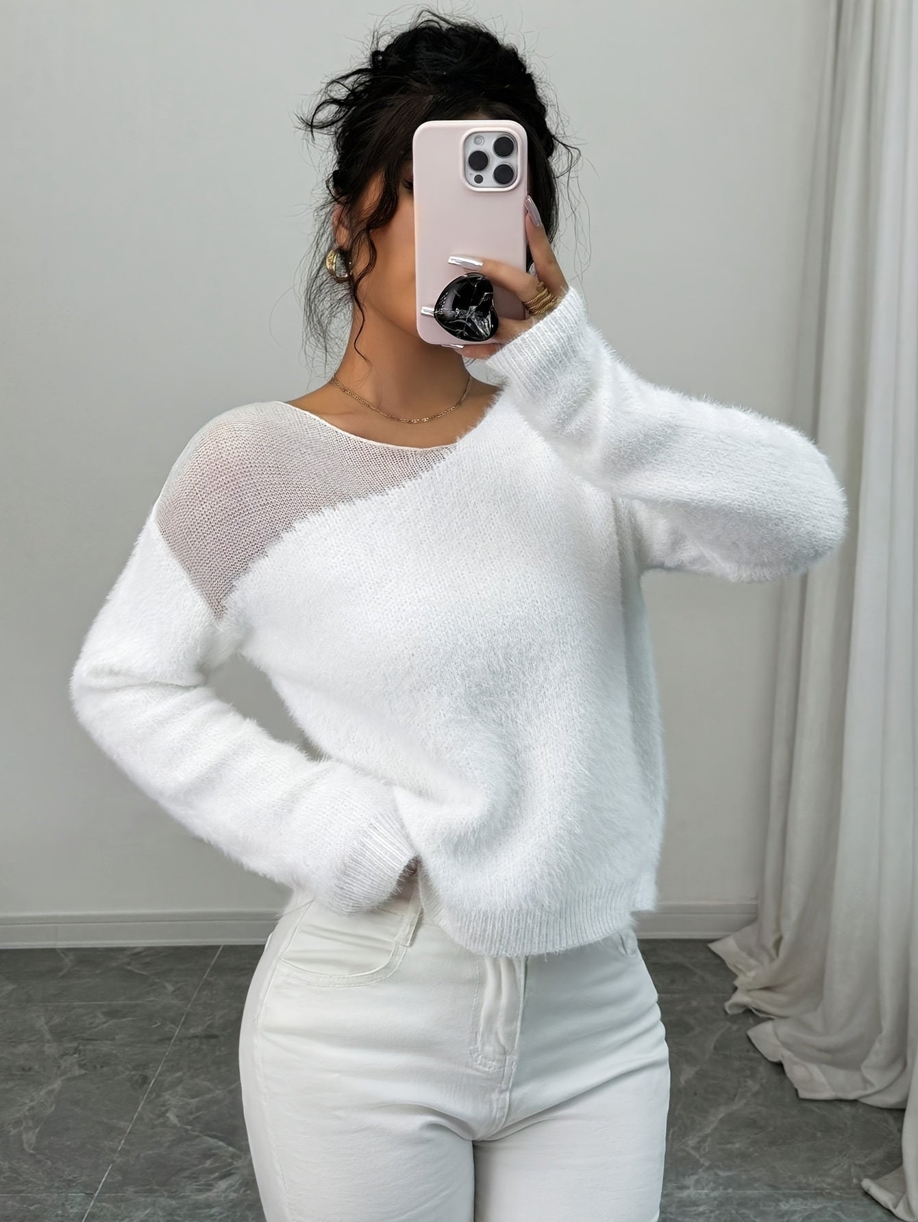 Elegant Semi-Sheer Sweater