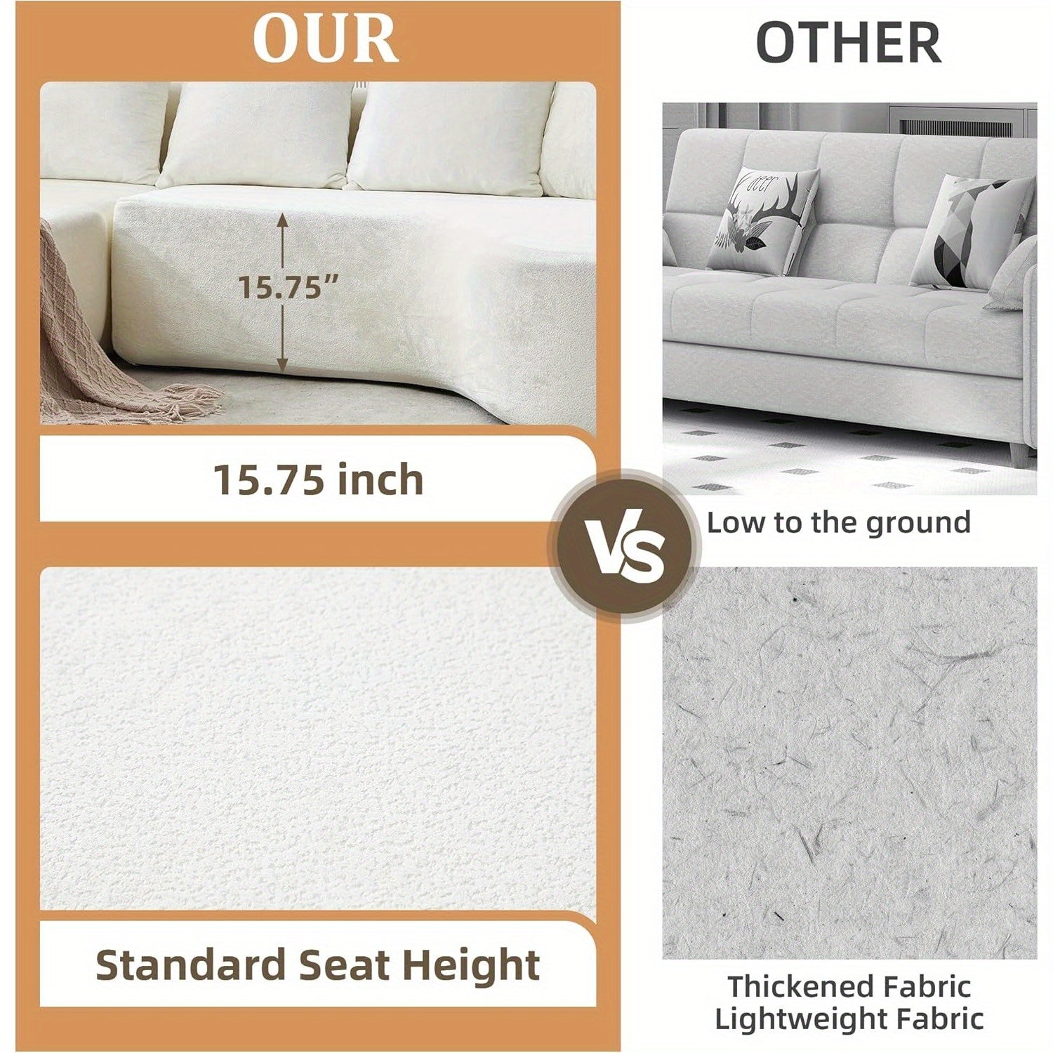 100'' Modern Curved Sofa Couch With Chaise And 4 Pillows