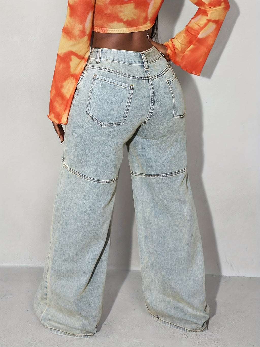 Loose Buckled Wide Leg Pants