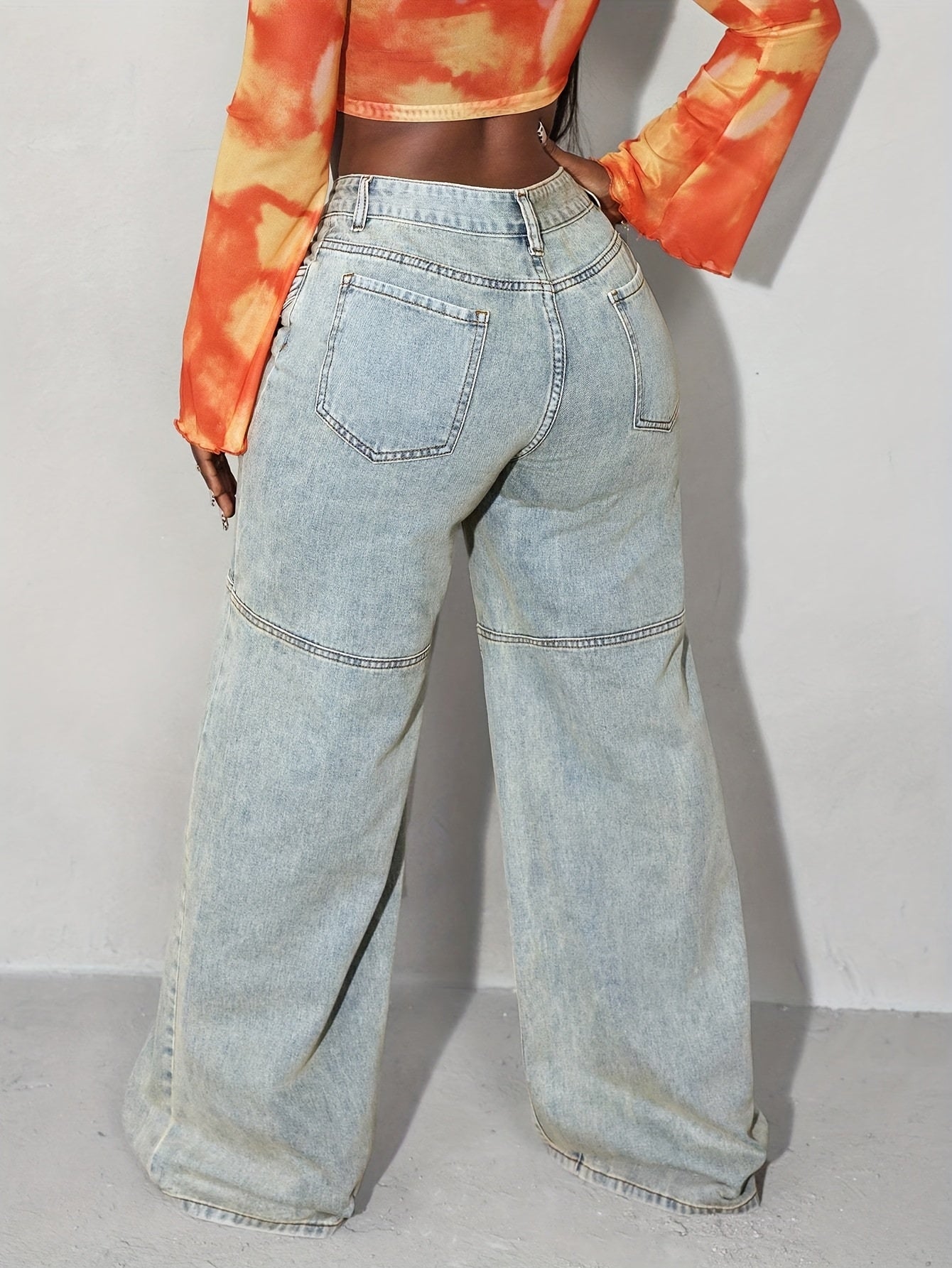 Loose Buckled Wide Leg Pants