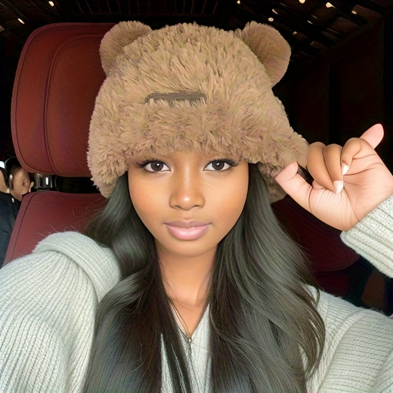 Bear Ear Shaped Knitted Hat