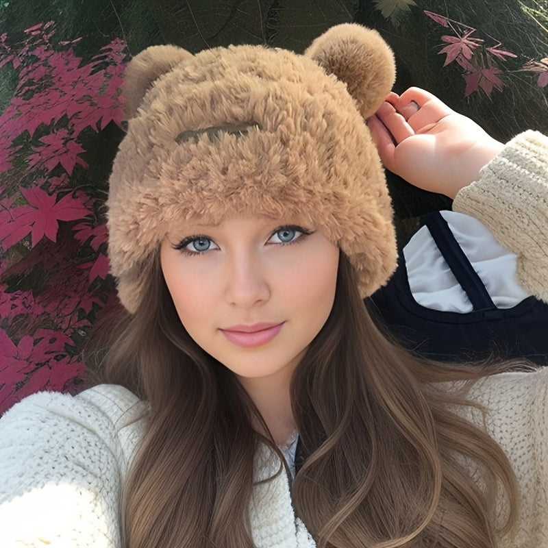 Bear Ear Shaped Knitted Hat