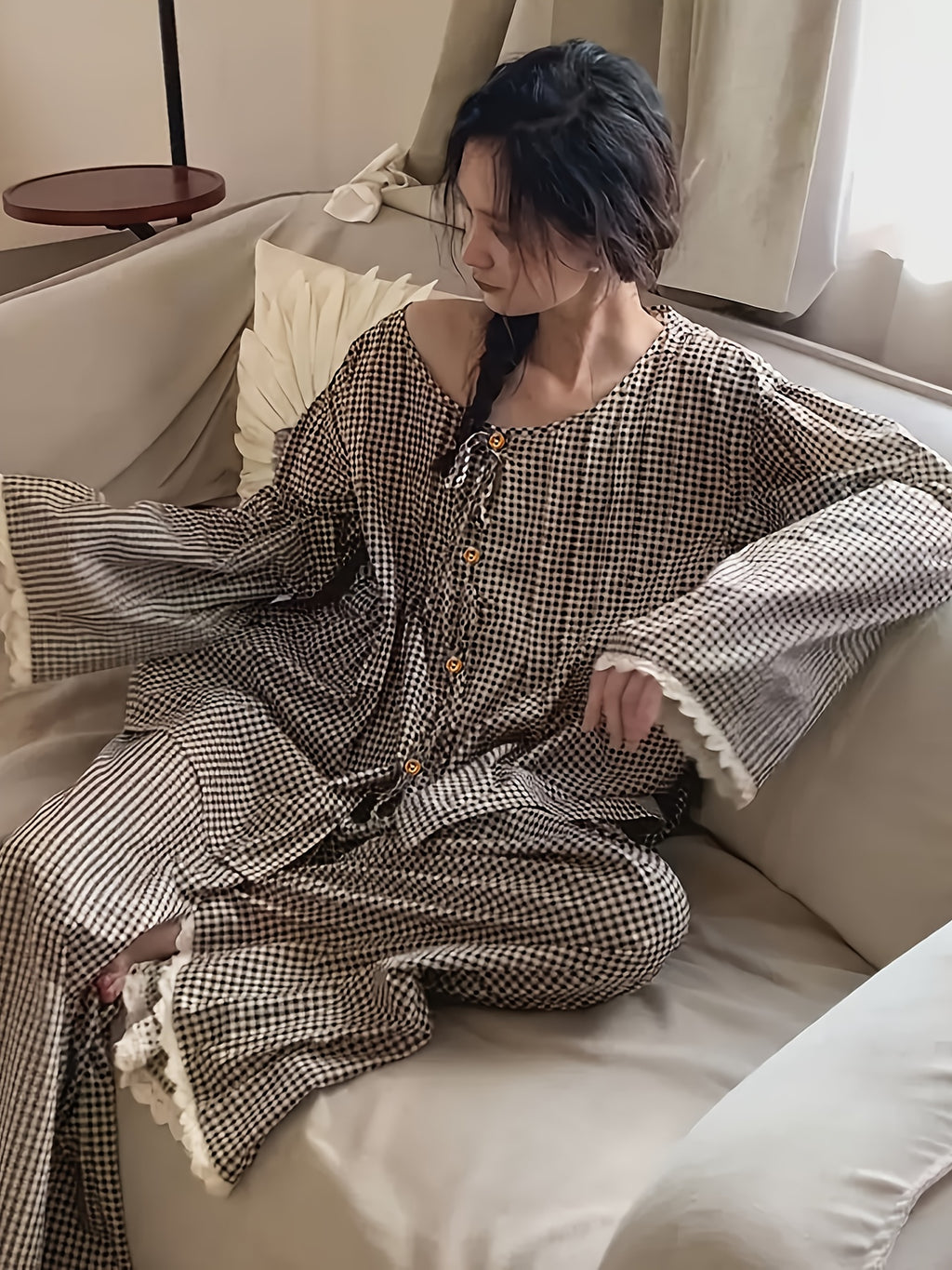 Sweet Plaid Pajama Set