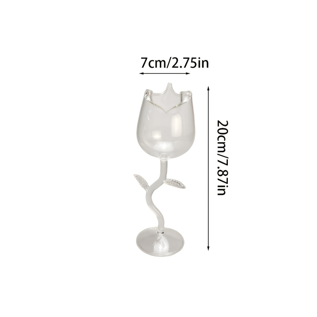 {1pc] Rose-Shaped Wine Glass