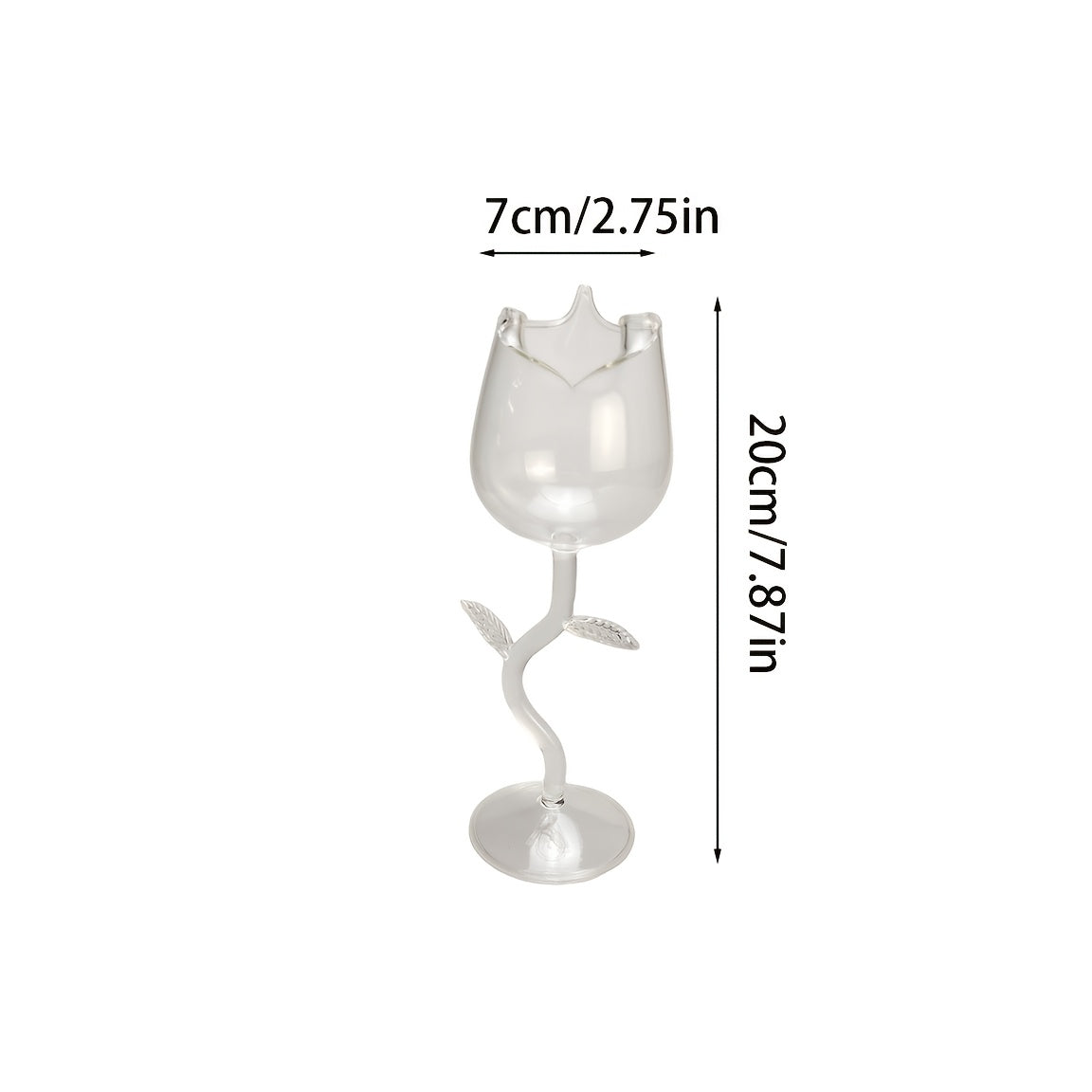 {1pc] Rose-Shaped Wine Glass