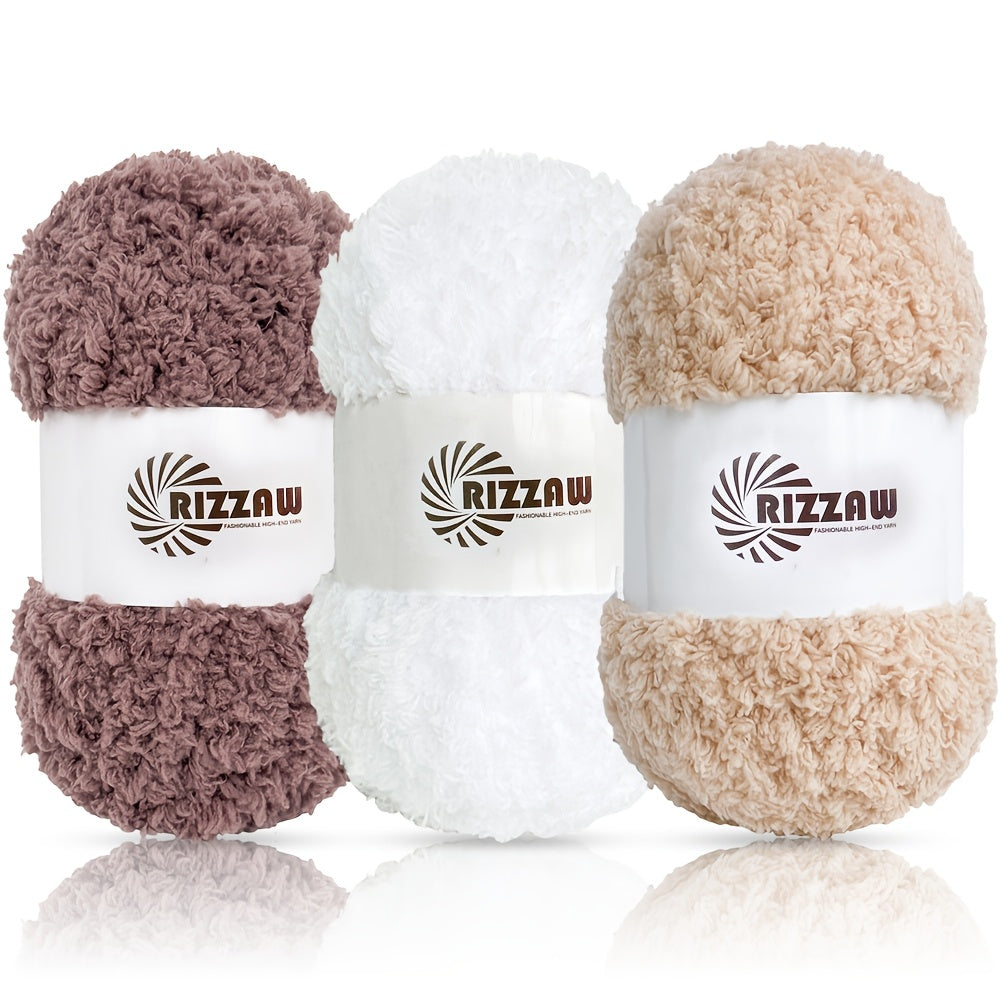 {3-Pack} Coral Fleece Soft Yarn