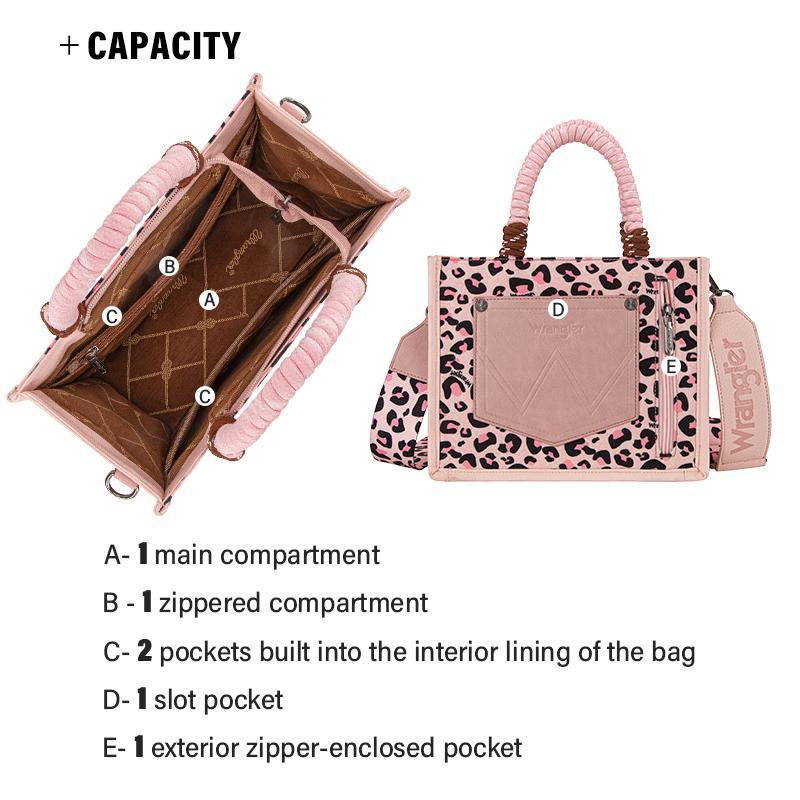 Leopard Weekender Tote Bag with Adjustable Strap