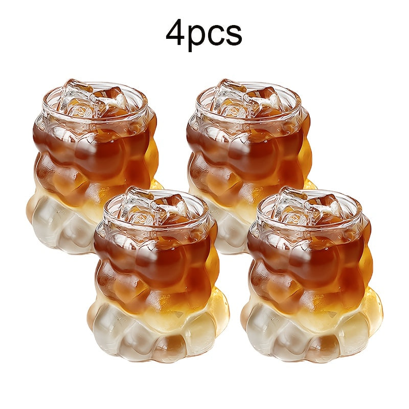 {4pcs} Grape Shape Cute Drinking Glasses with straw and straw brush