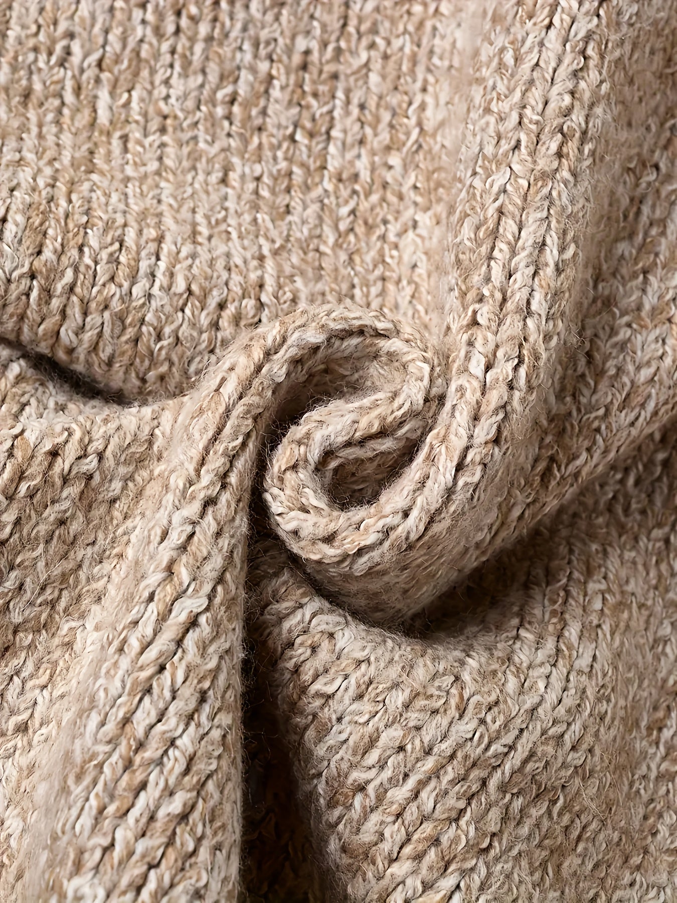 Oversized Beige & White Leopard Print (Brown/Black) Cable- Sweater