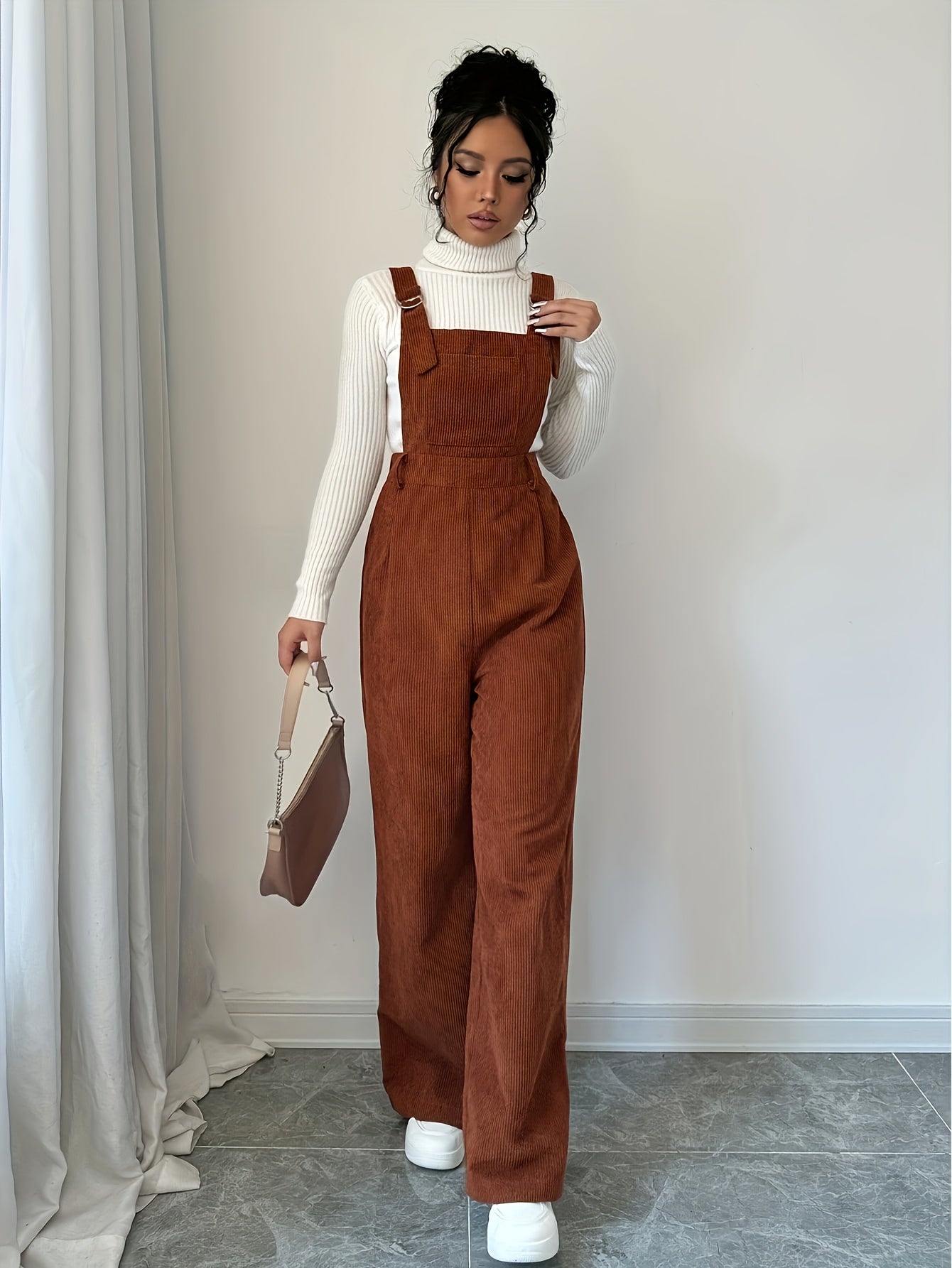 Non-Stretchy Corduroy-Like Overall