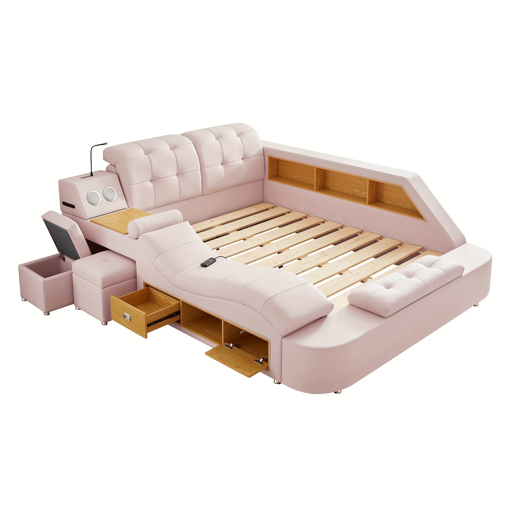 Multifunctional Large Bed Frame