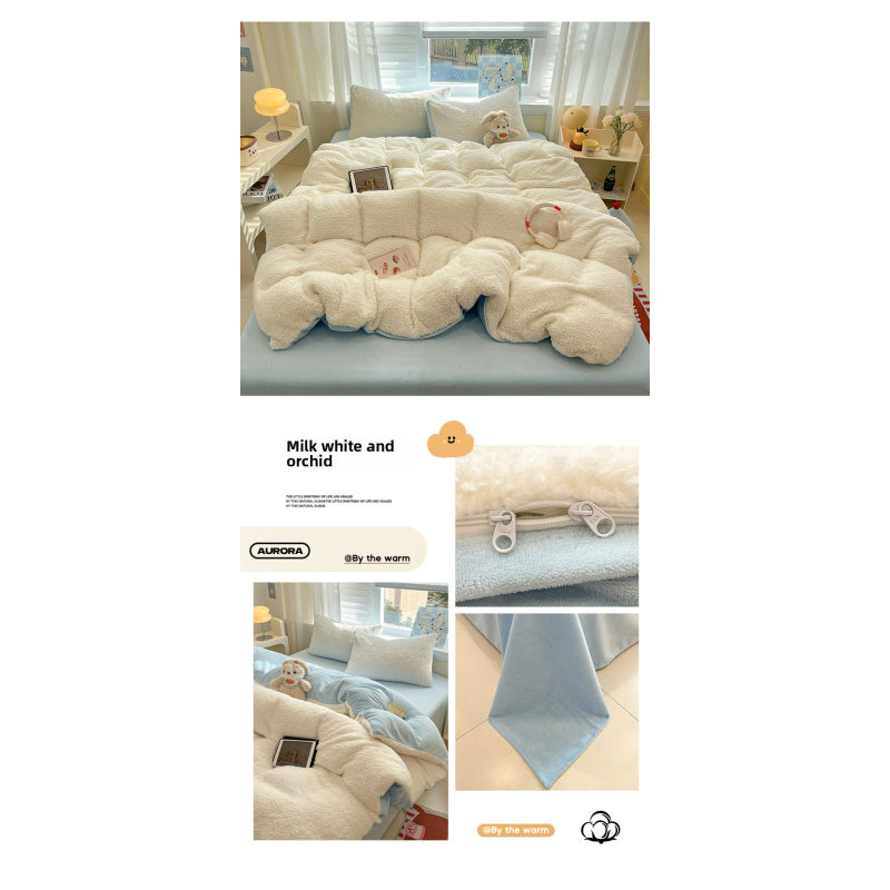 {3/4pcs} Lambskin Milk Velvet Set