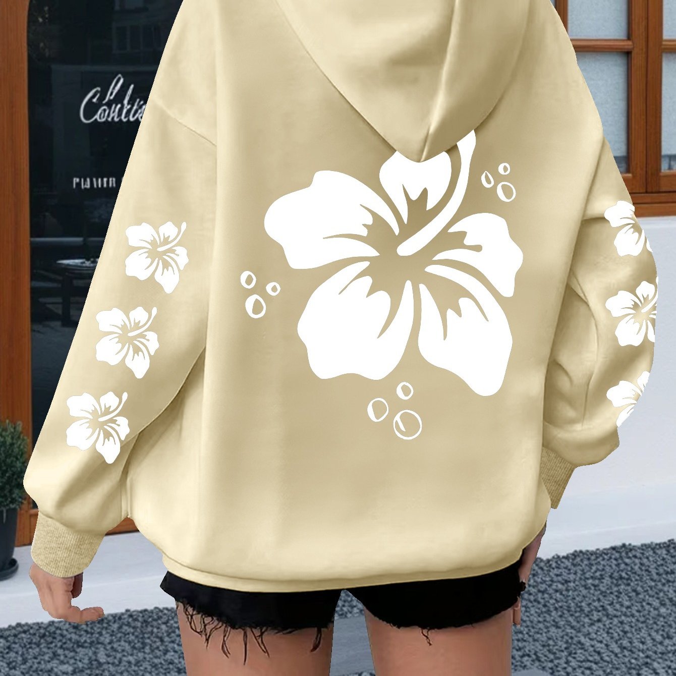 Floral Print Hoodie