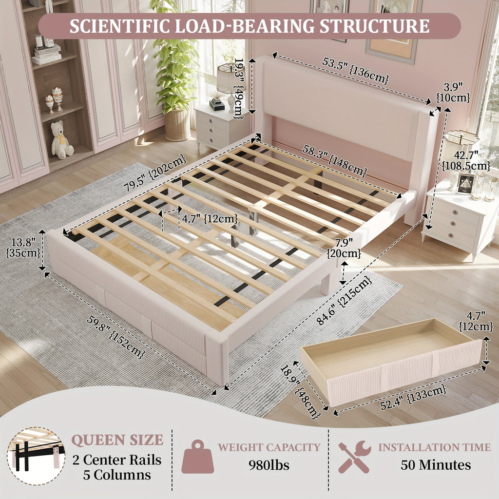 Bed Frame with Storage