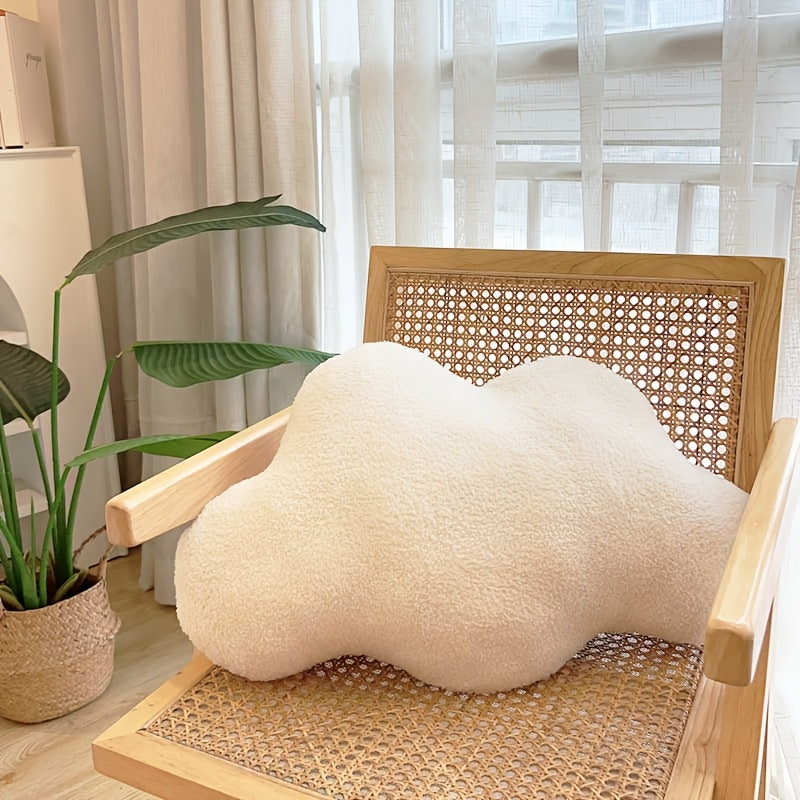 Extra-Soft Plush Cloud-Shaped Throw Pillow