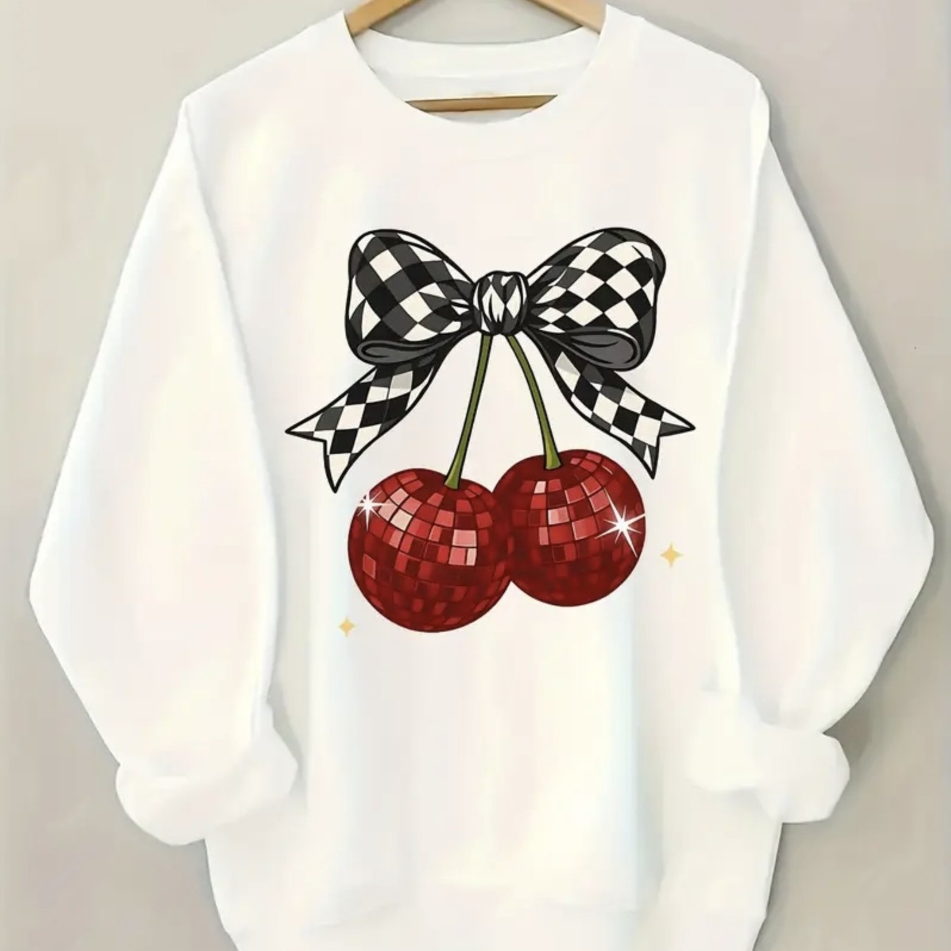 Crew Neck Sweatshirt Disco Cherry