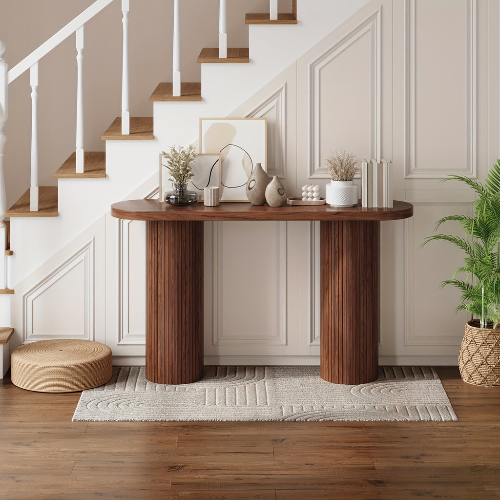 55 Inch Farmhouse Style Entryway Table