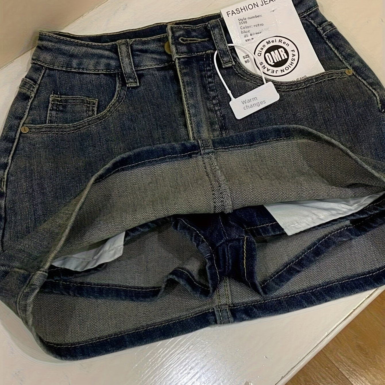 Vintage High-Waisted Denim Skirt