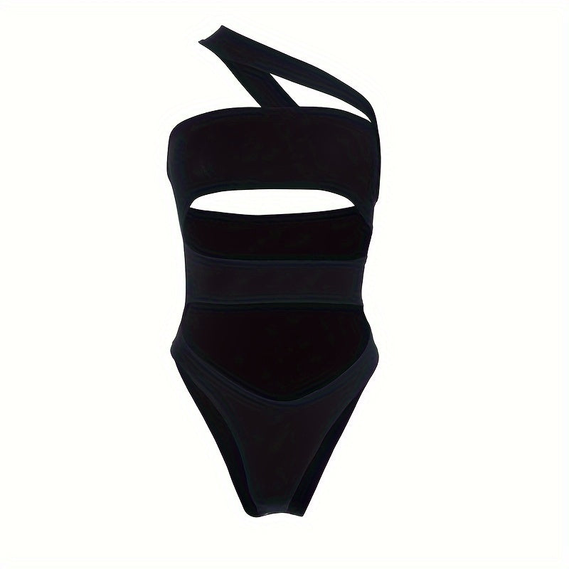 Chic Asymmetric Top with Waist Accent