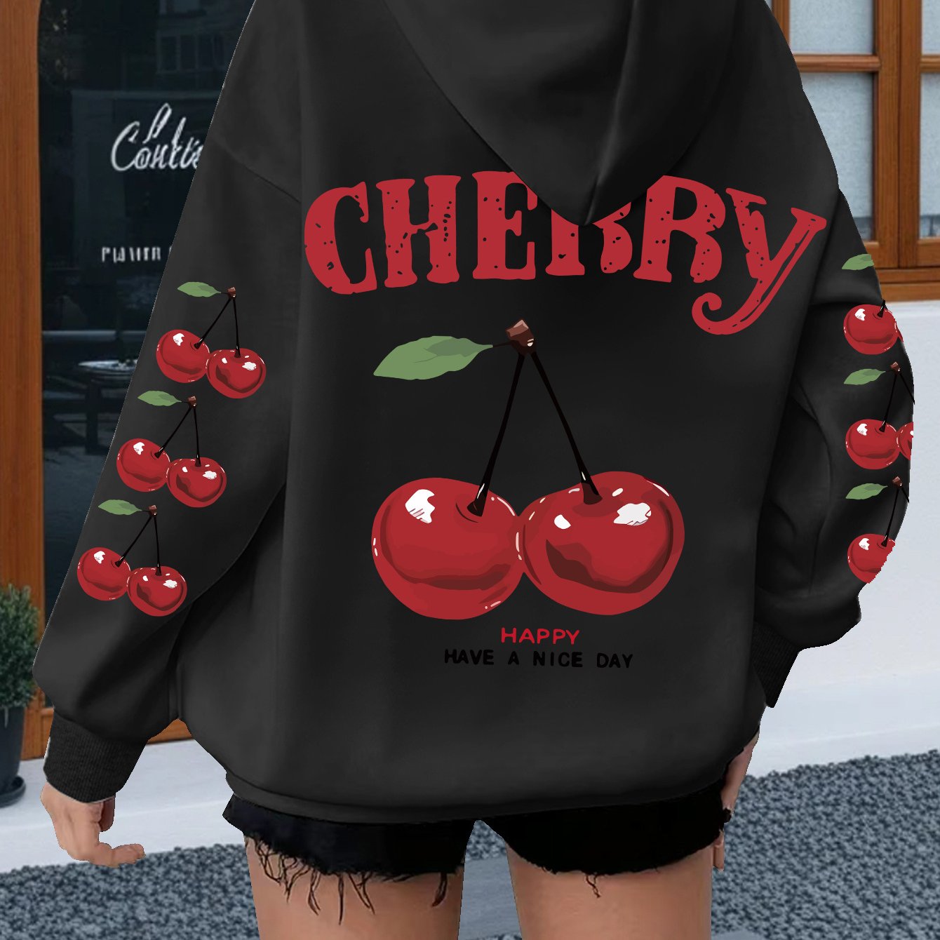 Cherry Print Hoodie