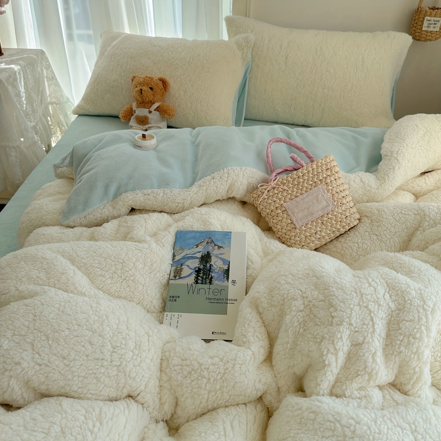 Milk Velvet Four-Piece Set (Duvet Cover*1 + Bed Sheet*1 + Pillowcase*1/2)