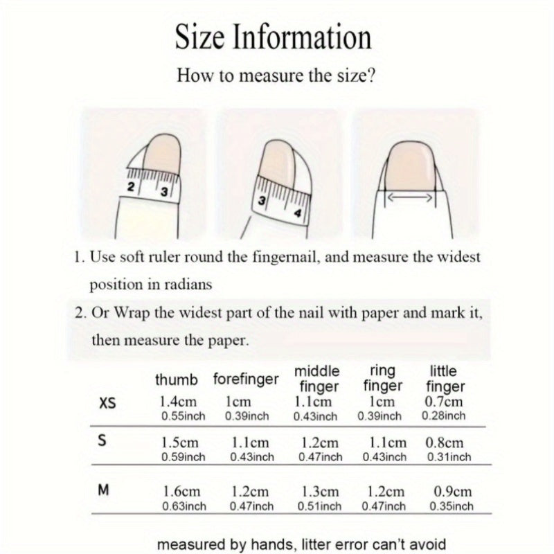 {10pcs} Hand-Worn Gemstone Manicure Set