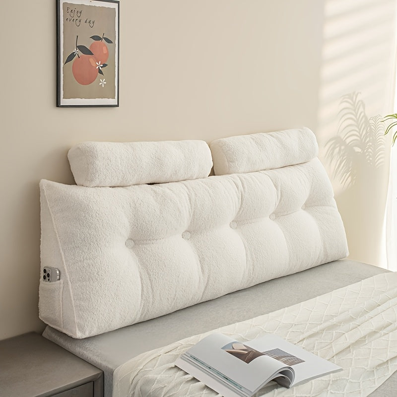 Teddy Fleece Triangular Headboard Cushion