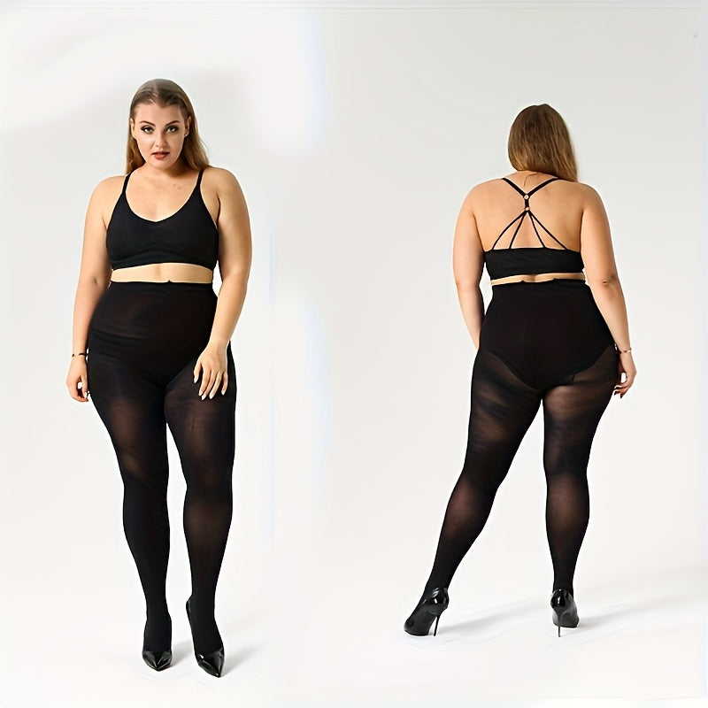 2 Pairs-4 Pairs Of Oversized Black Thin Pantyhose 40D Semi-transparent Women'S Stockings Tear-proof High-grade Pantyhose