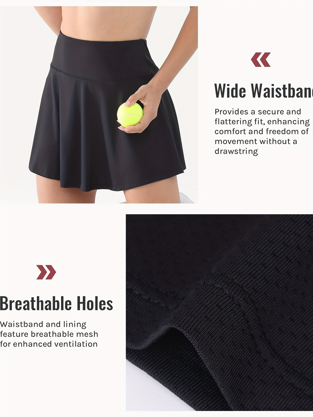High-Waisted Athletic Skorts with 4 Pockets
