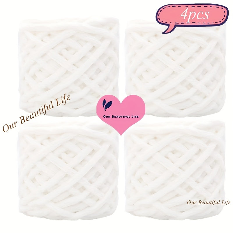 {4pcs} Ultra-Bulky Polyester Yarn