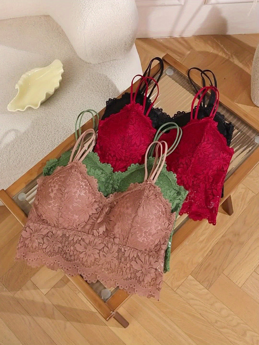 {4 Sets} Lace Bra & Panty Set